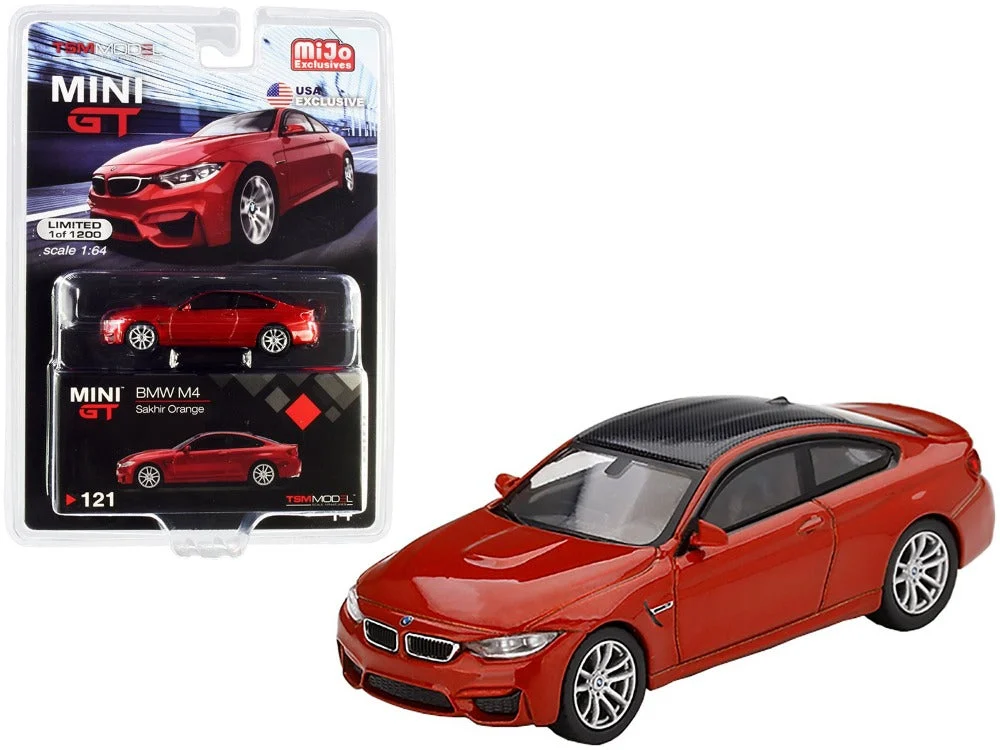BMW M4 (F82) Coupe (Sakhir Orange) 1:64 Scale Diecast Car - Mini GT