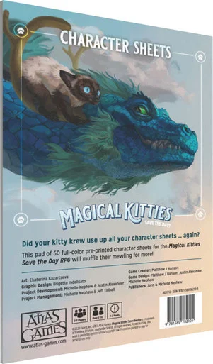 Atlas Games AG3112 Magical Kitties Save the Day! RPG: Kitty Character Sheets