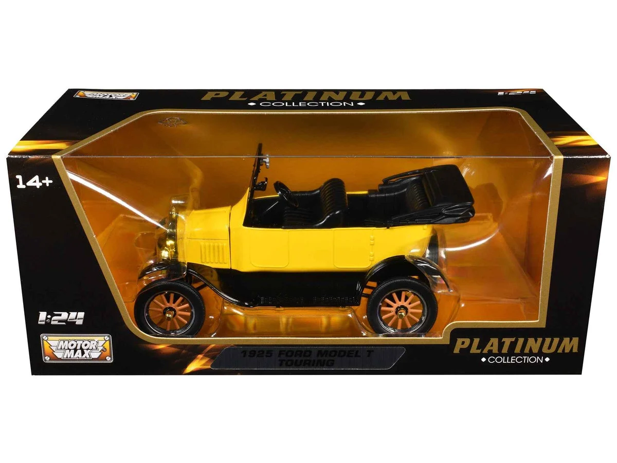 1925 Ford Model T Touring Yellow "Platinum Collection" Series 1/24 Diecast Model Car by Motormax