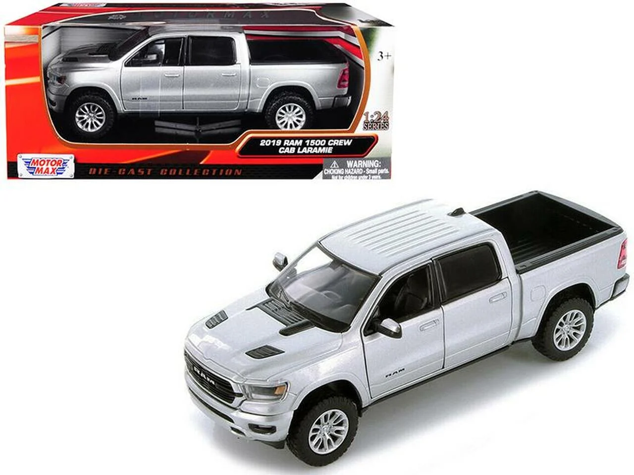 2019 Ram 1500 Crew Cab Laramie, 1:24 Scale Diecast Pickup Truck - Motormax