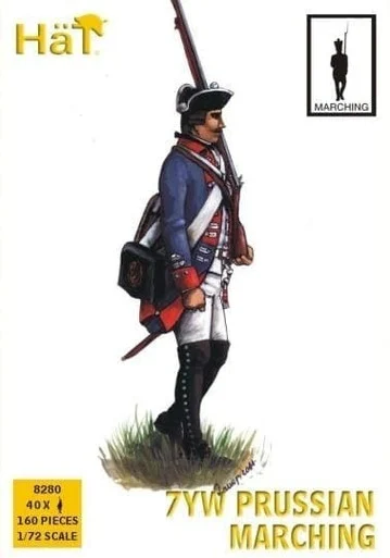 HaT Industrie 8280 Prussians Marching 1/72 Scale Model Kit - Hat Industries