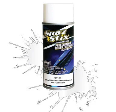 Spaz Stix 90109 Ultra Shine Clear Acrylic Enamel Aerosol 3.5oz