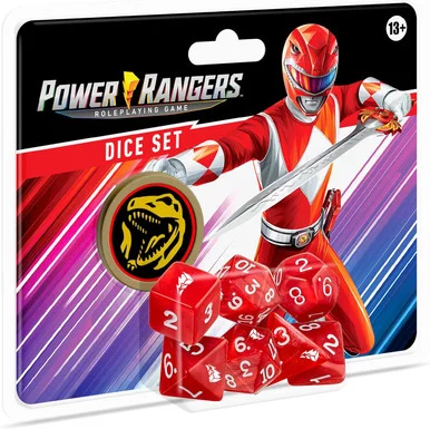 Renegade Game Studios RGS02334 Red Power Rangers RPG Dice Set - Renegade Games