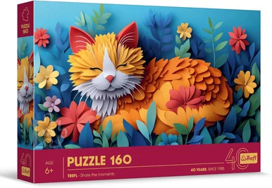 Trefl 40049 40th Anniversary Little Cat 160 Piece Paper Art Puzzle - Trefl USA