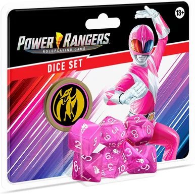 Renegade Game Studios RGS02338 Pink Power Rangers RPG Dice Set - Renegade Games