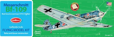 Guillows 505 Messerschmitt BF-109 1/30 Scale Balsa Wood Model Kit