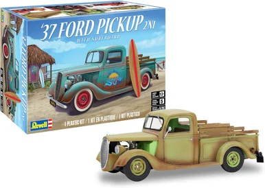 Revell 85-4516 1937 Ford Pickup Street Rod w/Surfboard 2N1 1/25 Scale Model Kit