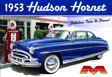 Moebius Models 1219 1954 Hudson Hornet Drag Car 1/25 Scale Model Kit