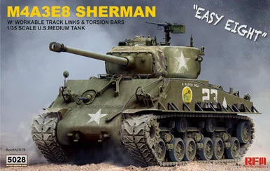 Rye FIeld Models 5028: M4A3E8 Sherman W/Workable Tracks 1:35 - RyeField Models