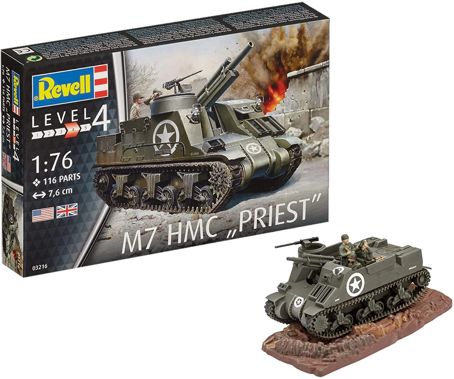 M7 HMC Priest 1/76 Scale Model Kit - Revell Germany