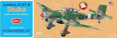 Guillows 508 Junkers JU 87-B Stuka 1/30 Scale Balsa Wood Model Kit