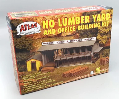 Atlas Model Railroad 750 HO Lumber Yard & Office Kit