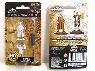 Wizkids 73871 WizKids Deep Cuts Unpainted Miniatures: Mayor & Town Crier