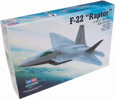 Hobby Boss 80210 F-22A Raptor USAF Fighter 1/72 Scale Model Kit