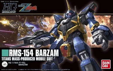 Bandai 5058008 #204 Barzam Titans Mass-Produced Mobile Suit HGUC 1/144 Scale Model Kit