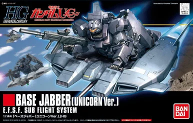 Bandai 5060668 #144 Base Jabber (Unicorn Ver.) E.F.S.F. Sub Flight System HGUC 1/144 Scale Model Kit
