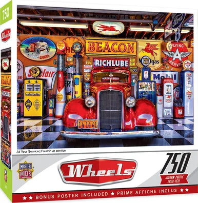 MasterPieces 31812 At Your Service Classic Car 750 Piece Puzzle - Masterpiece Puzzles