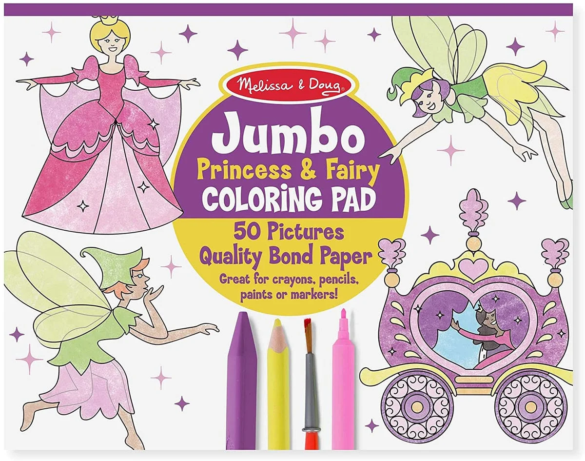Jumbo Princess & Fairy Coloring Pad - Melissa & Doug, LLC