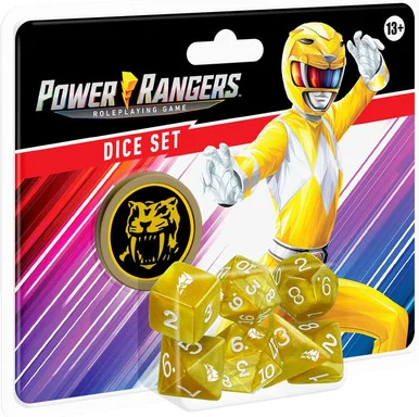 Renegade Game Studios RGS02335 Yellow Power Rangers RPG Dice Set - Renegade Games