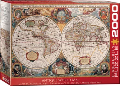 Eurographics 8220-1997 Antique World Map 2000 Piece Puzzle