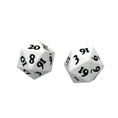 Ultra Pro International 16180 Vivid Heavy Metal D20 Dice Set: White