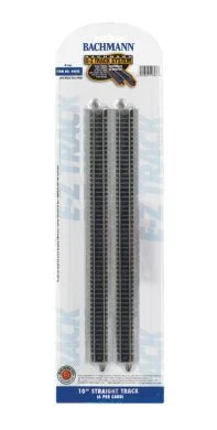 Bachmann 44815 N Nickel Silver EZ 10" Straight Track Section, 6 Pack