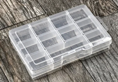 11 Compartment Plastic Storage Box With Lock (7-1/2" x 5" x 1-1/2")