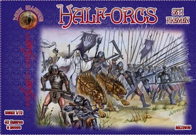 Dark Alliance ALL72015 Half Orcs Pikemen Set #1 1/72 Scale Figures (32) - Alliance Figures