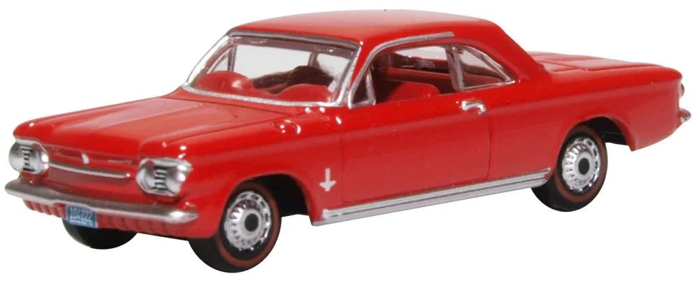 Chevrolet Corvair Coupe 1963 (Riverside Red),1/87 Scale Model - Oxford Diecast