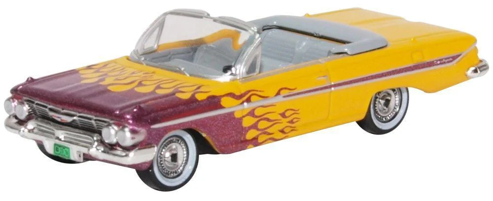 Chevrolet Impala Convertible 1961 Hot Rod 1:87 Scale Model - Oxford Diecast