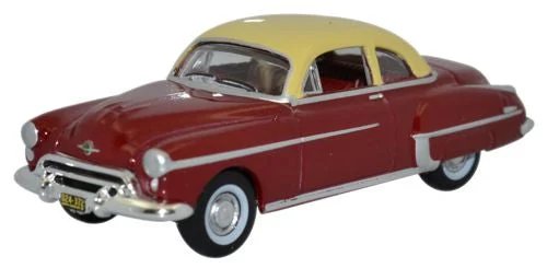 Oldsmobile Rocket 88 1950 (Chariot Red / Canto Cream),1/87 Scale Diecast Model - Oxford Diecast