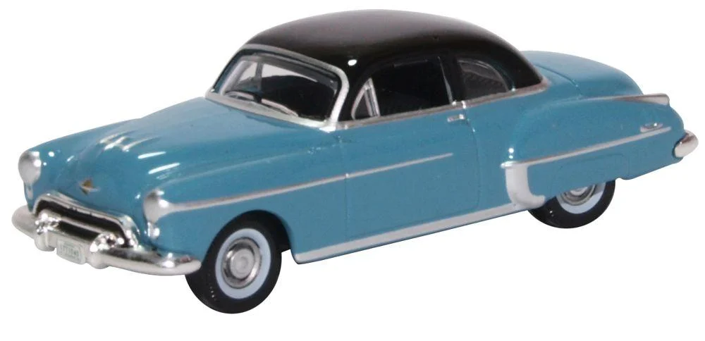 Oldsmobile Rocket 88 Coupe 1950 (Crest Blue/Black) ,1/87 Scale Model - Oxford Diecast