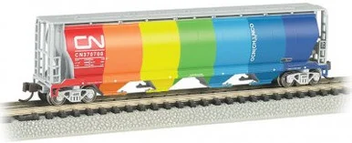 Bachmann 19151 N 4 Bay Cylindrical Grain Hopper CN Demonstrator