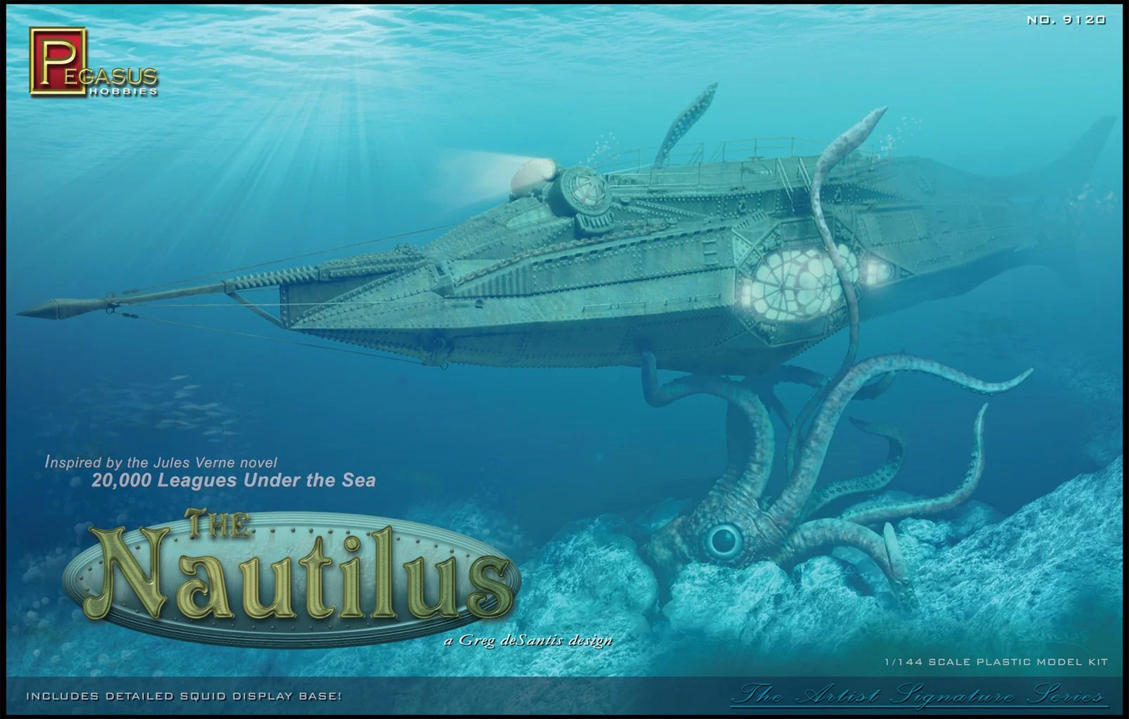 The Nautilus 20,000 Leagues Under the Sea 1/144 Scale Model Kit - Pegasus Hobbies