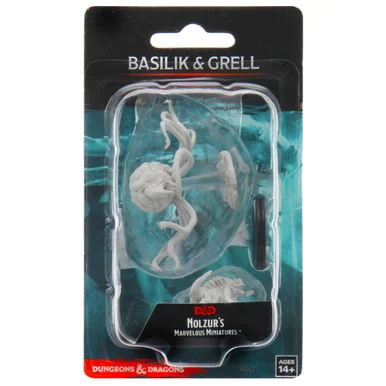 Wizkids 90022 Dungeons & Dragons Nolzur's Marvelous Unpainted Miniatures: Grell & Basilisk