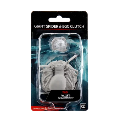 Wizkids 90077 Dungeons & Dragons Nolzur`s Marvelous Unpainted Miniatures: Giant Spider & Egg Clutch