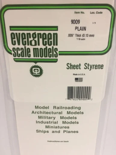 9009 - PLAIN SHEET .005" X 6" X 12" (3)