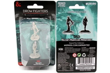 Wizkids 90525 Dungeons & Dragons Nolzur`s Marvelous Unpainted Miniatures: Drow Fighters