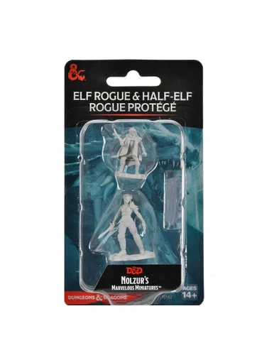 Wizkids 90582 Dungeons & Dragons Nolzur`s Marvelous Unpainted Miniatures: Elf Rogue & Half-Elf Rogue