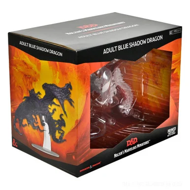 Wizkids 90605 Dungeons & Dragons Nolzur`s Marvelous Unpainted Miniatures: Adult Blue Shadow Dragon