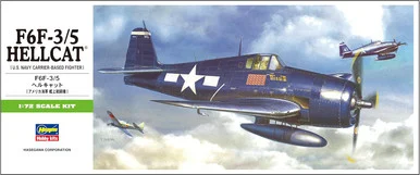 Hasegawa B11 00241 F6F-3/5 Hellcat US Navy Fighter 1/72 Scale Model Kit