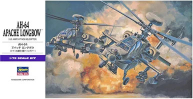 Hasegawa E6 00536 AH-64 Apache Longbow Helicopter 1/72 Scale Model Kit
