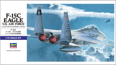 Hasegawa E13 00543 F-15C Eagle USAF Fighter 1/72 Scale Model Kit