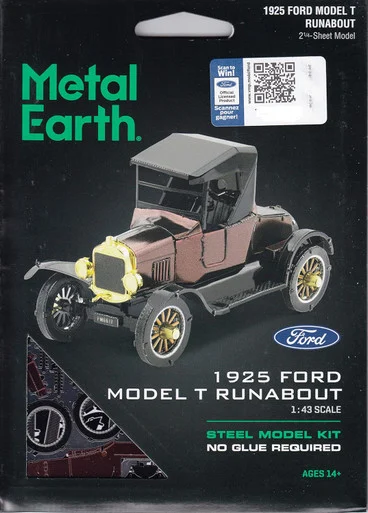 Metal Earth 207 1925 Ford Model T Runabout 3D Metal Model Kit