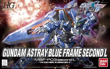 Bandai 5055601 #57 Gundam Astray Blue Frame Second L MBF-P03 HG 1/144 Scale Model Kit