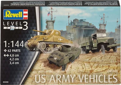 Revell 03550 US Army Vehicles WWII 1/144 Scale Model Kit