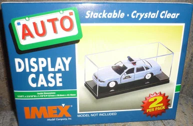 Imex 2512 Display Case w/Black Base for 1/43 Scale Cars or 1/72 Scale Aircraft, 2 Pack