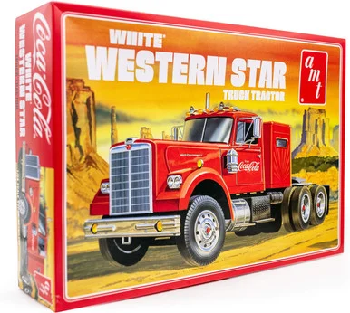 AMT 1160 White Western Star Semi Tractor Coca Cola 1/25 Scale Model Kit