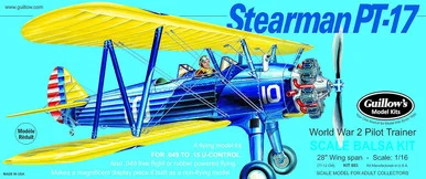 Guillows 803 Stearman PT-17 1/16 Scale Balsa Wood Model Kit