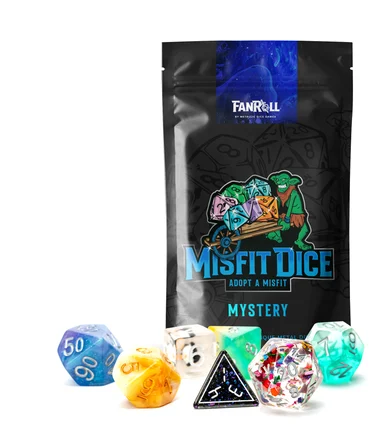 Metallic Dice Games 9202 Mystery Misfit Resin Polyhedral Dice Set